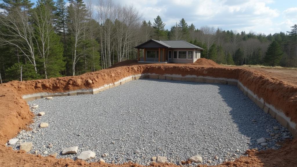 Щебневая подушка под фундамент